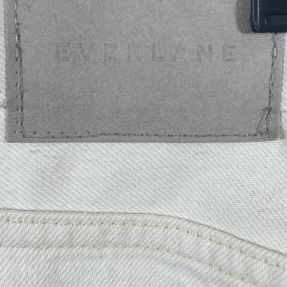 Everlane Womens Ecru Beige Jeans Size 32 The Rigid Slouch Organic Cotton EUC. - Picture 4 of 6